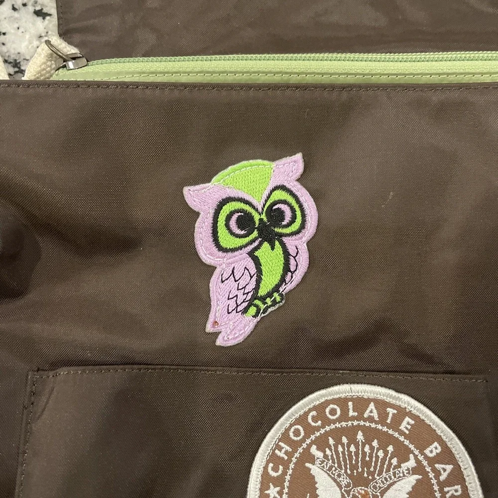 Gap Messenger Shoulder Brown Adjustable Strap Patches Travel‎ Retro Bag 16x13